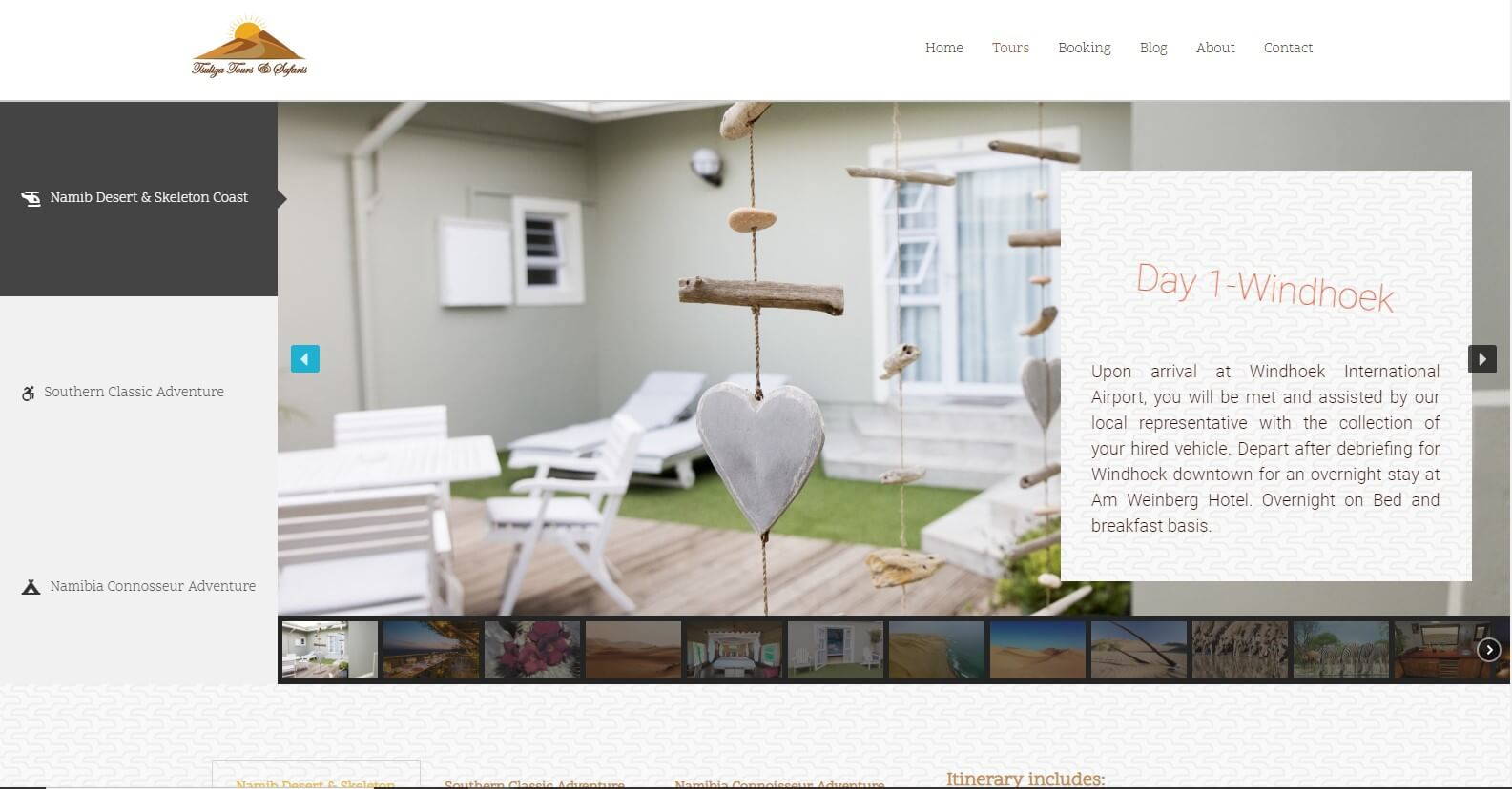 Tsuliza Safaris Website